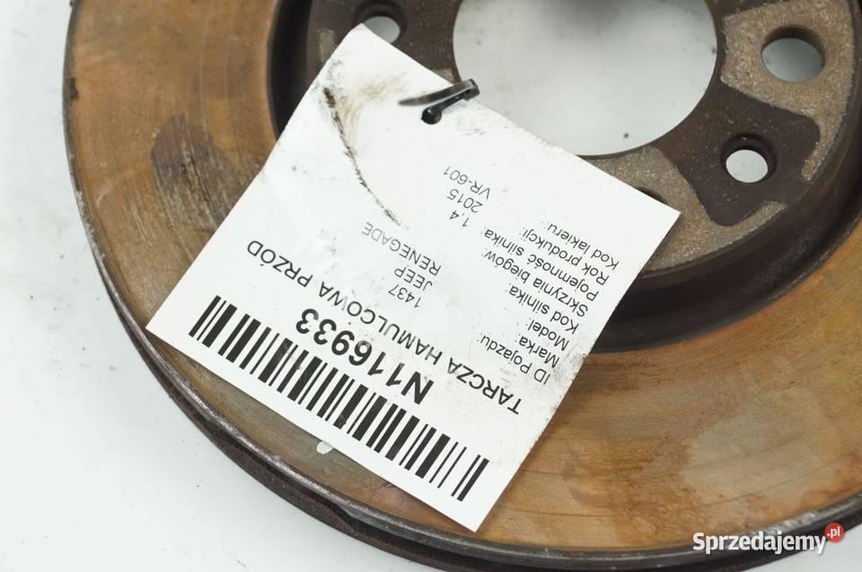 14TJET 140 RENEGADE TARCZA HAMULCOWA PRZÓD osobowe kujawsko-pomorskie Lipno