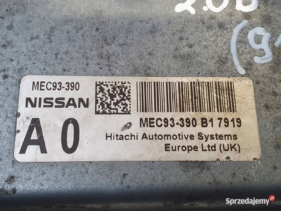 STEROWNIK SILNIKA Nissan Qashqai 20 16V komputer lubelskie Chełm