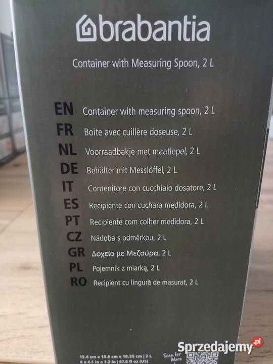 Brabantia pojemnik z miarką 2L Siedlce sprzedam