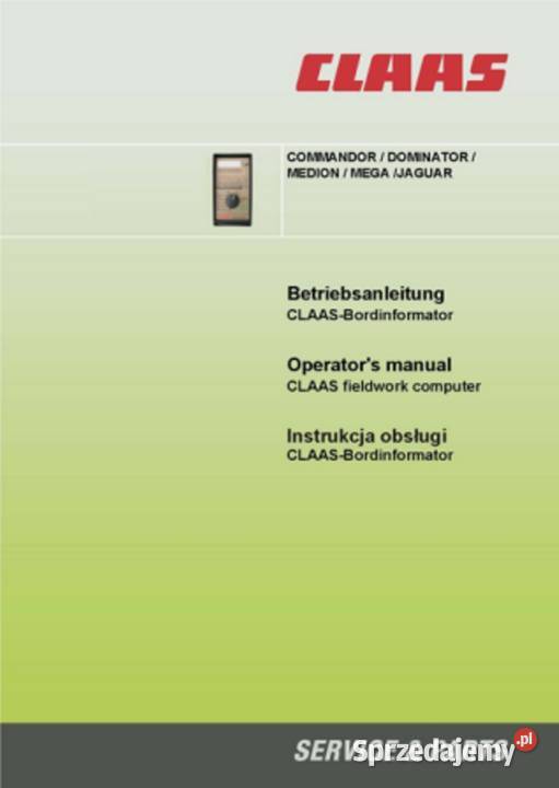 Instrukcja obsługi Claas Mercator katalog napraw Pozostałe Szamotuły