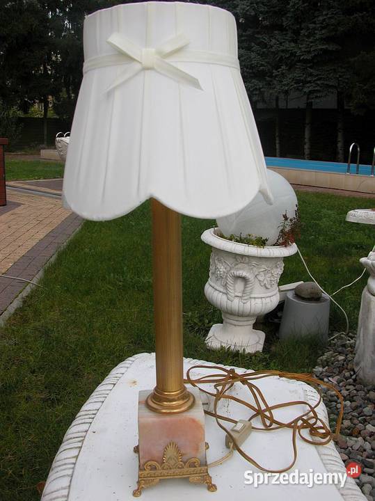 stara lampka lampa z kamienną nogą i okucia Gorzów Wielkopolski
