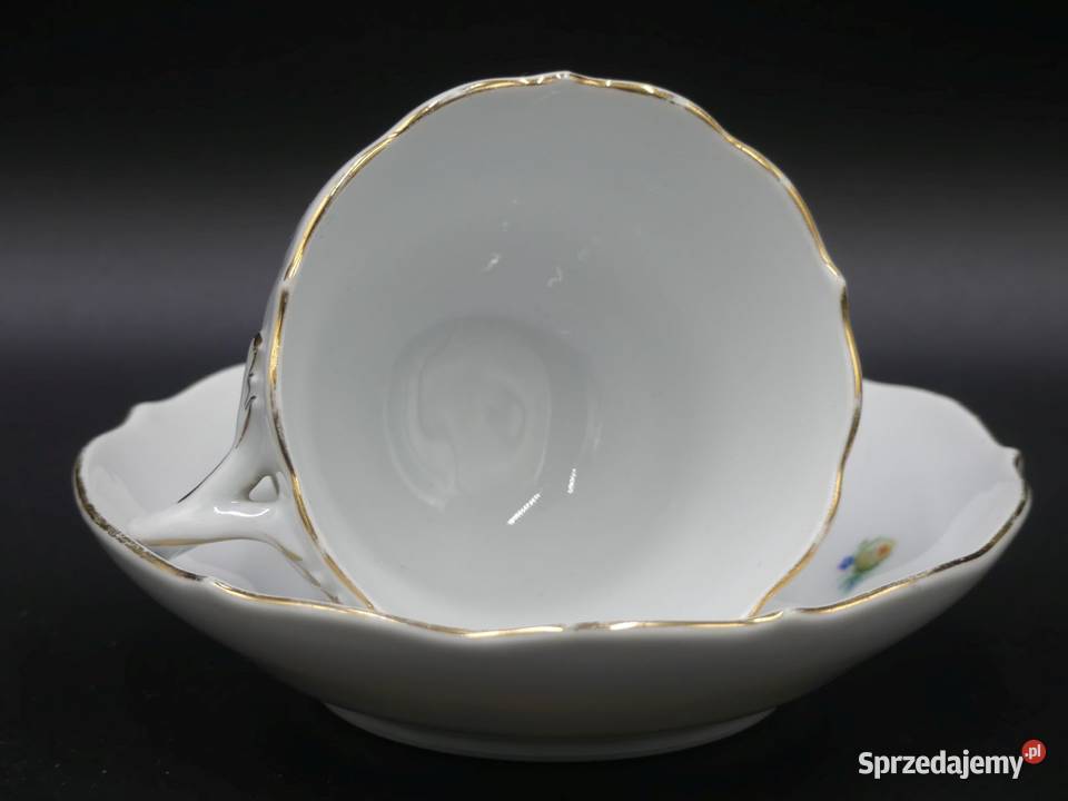 Kwieciste duo Miśnia Carl Teichert 1923 29 Porcelana i szkło Poznań