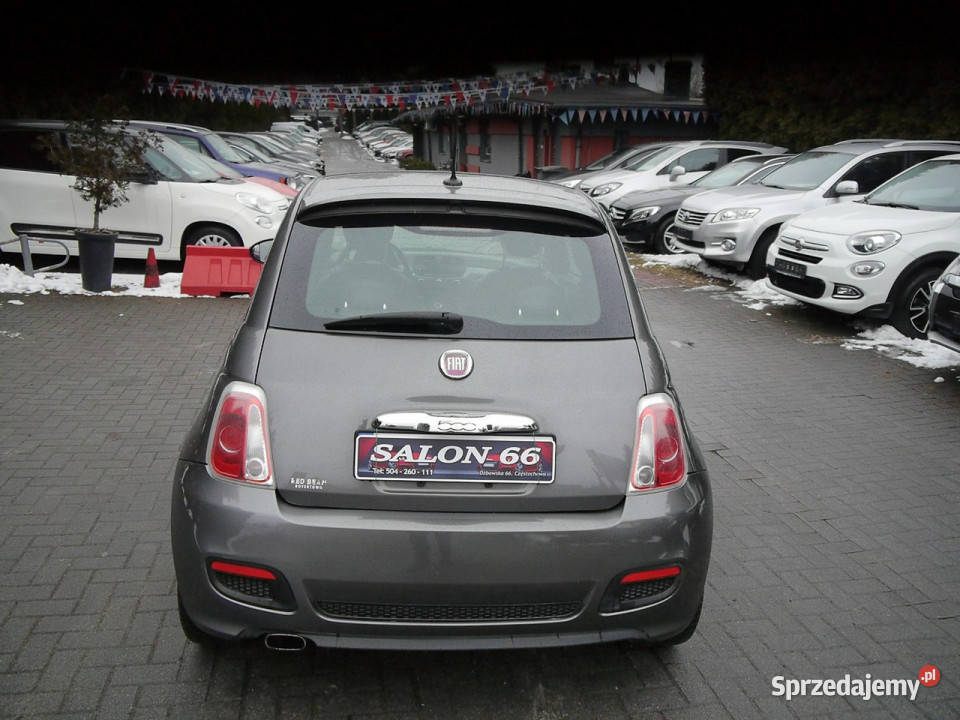 Fiat 500 14t Abarth Skóra Stan b bezwypadkowy z szary 500