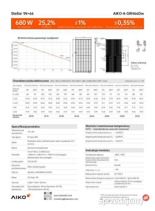 Panel fotowoltaiczny AIKO 650W Bifacial