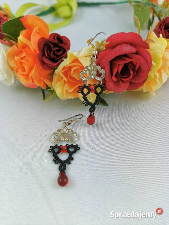 Kolczyki frywolitkowe