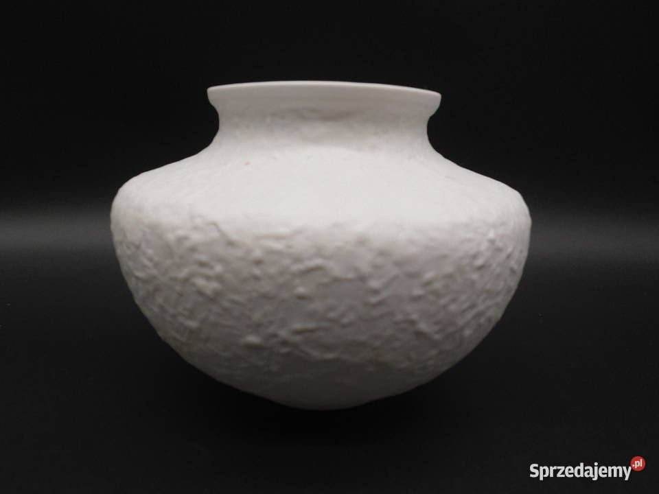 Unikatowy Wazon OpArt z Porcelany Biskwitowej Raszków