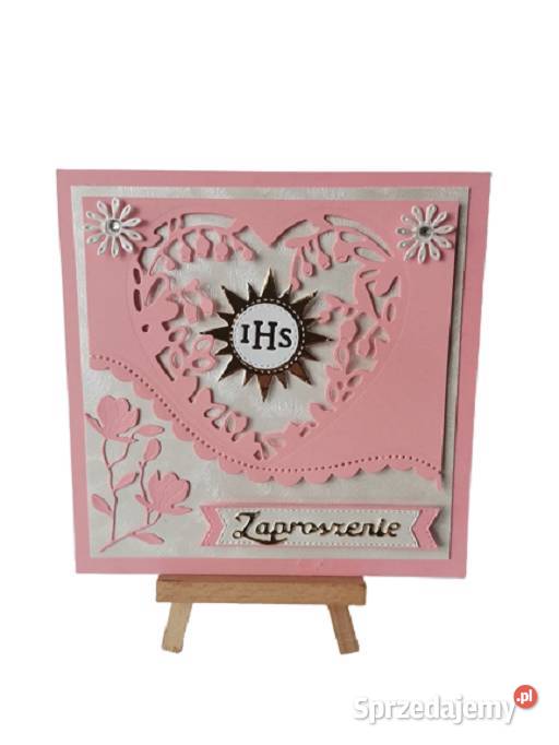 ZAPROSZENIA KOMUNIA IHS SŁONECZKO W SERCU K4 RÓŻ wielkopolskie Poznań sprzedam