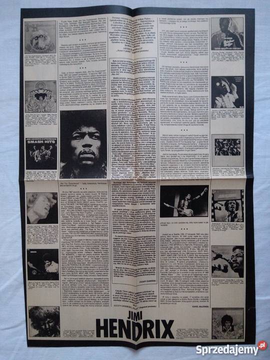 JIMI HENDRIX STARY PLAKAT RAZEM tygodnika z lat Pozostałe Warszawa sprzedam