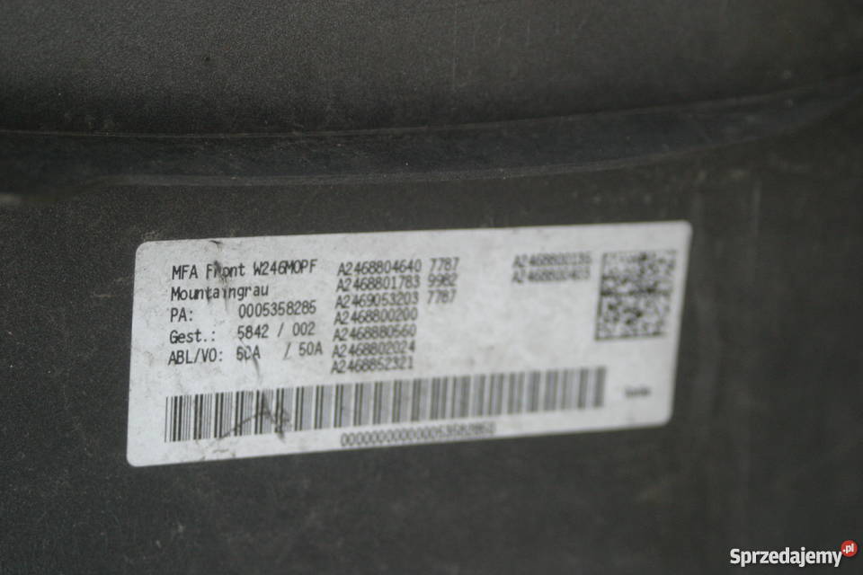 MERCEDES B KLASA W246 LIFT ZDERZAK PRZÓD PRZEDNI