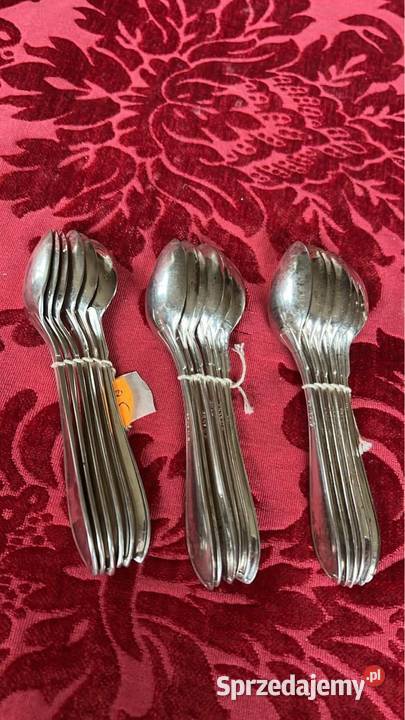 Platerowe łyżeczki Sygnowane punce Komplet 6 pomorskie Gdańsk