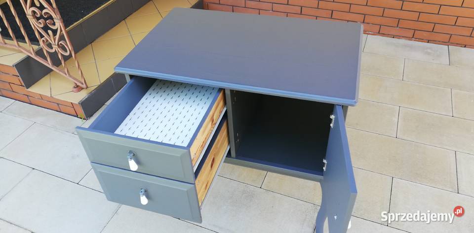 Komoda szara drewniana Ikea szafka stolik gięte mazowieckie