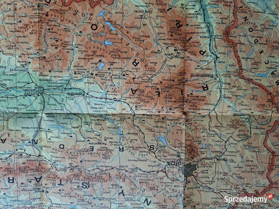 Bułgaria mapa przeglądowa Europy 1 1000 000 Kraków