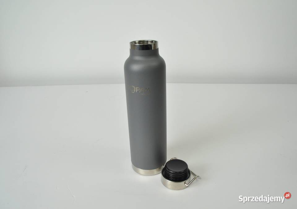 Termos Butelka 650 ml logo grawer 5 SZARY Leżajsk