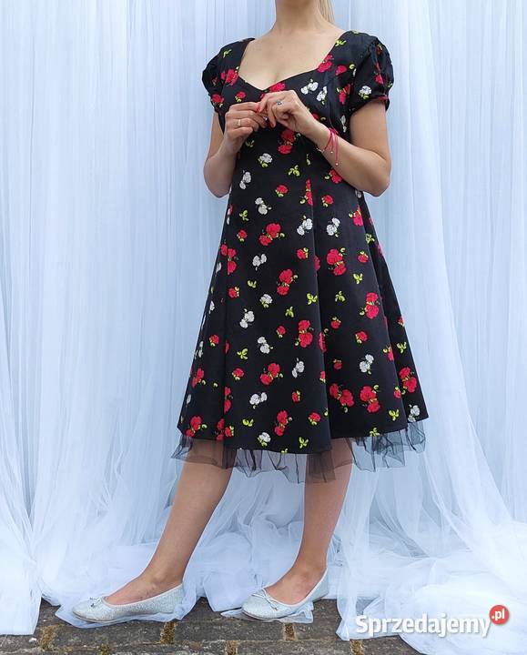 Sukienka Joe Browns midi 48 4XL plus size retro Kwiatki Spódnice i sukienki Szczecin