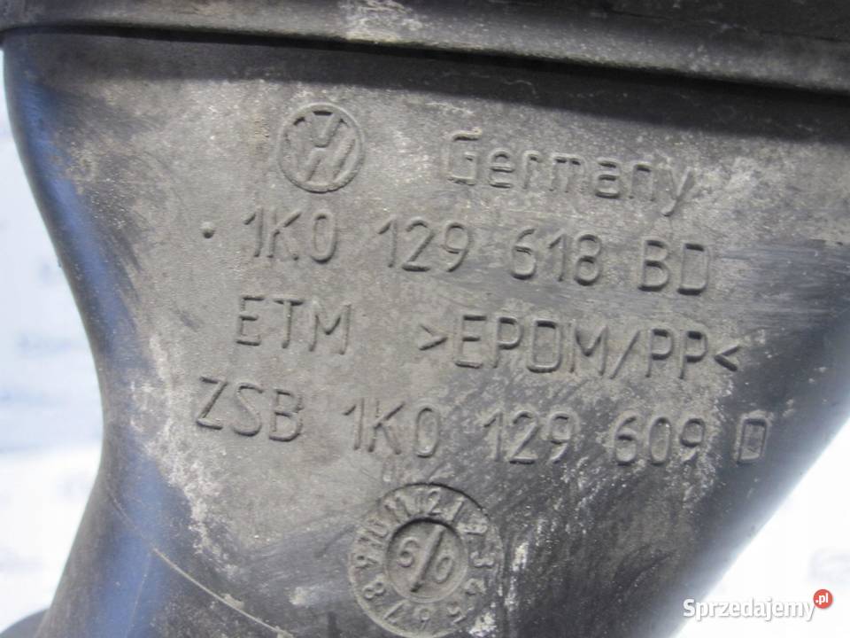 VW GOLF VI 10r rura dolot powietrza 1K0129618BD osobowe sprzedam