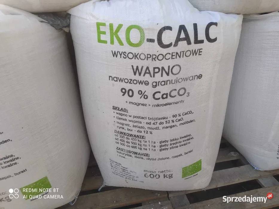Wapno granulowane nawozowe z magnezem worki 25 i małopolskie Liszki