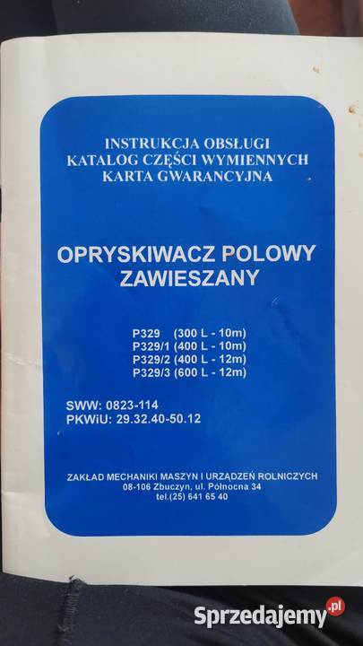 Opryskiwacz polowy zawieszany Biardzki P3292 sprzedam