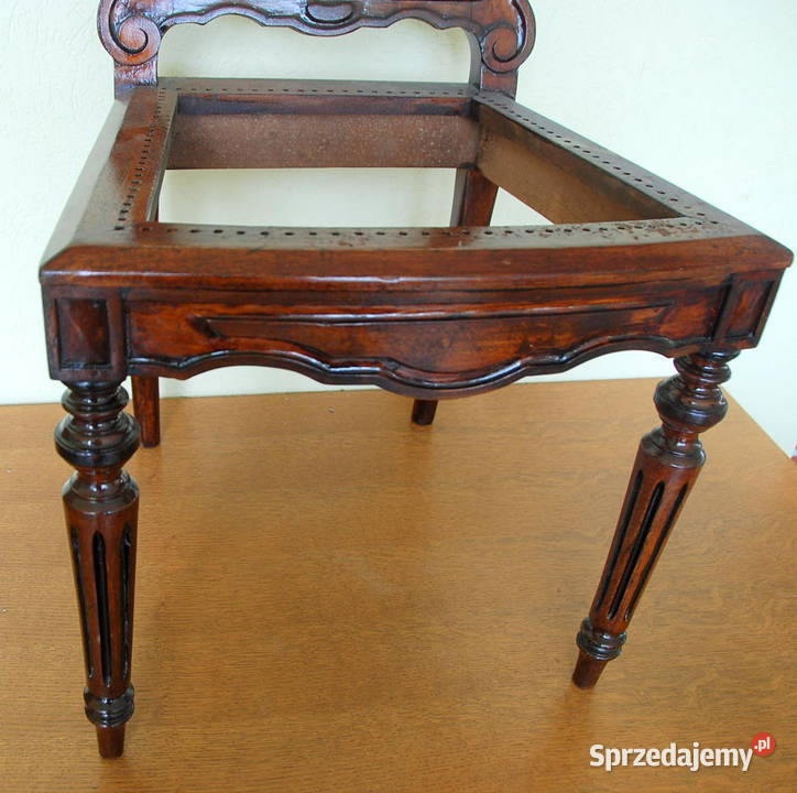 Zabytkowe Krzesło eklektyczne secesja plecionka Warszawa