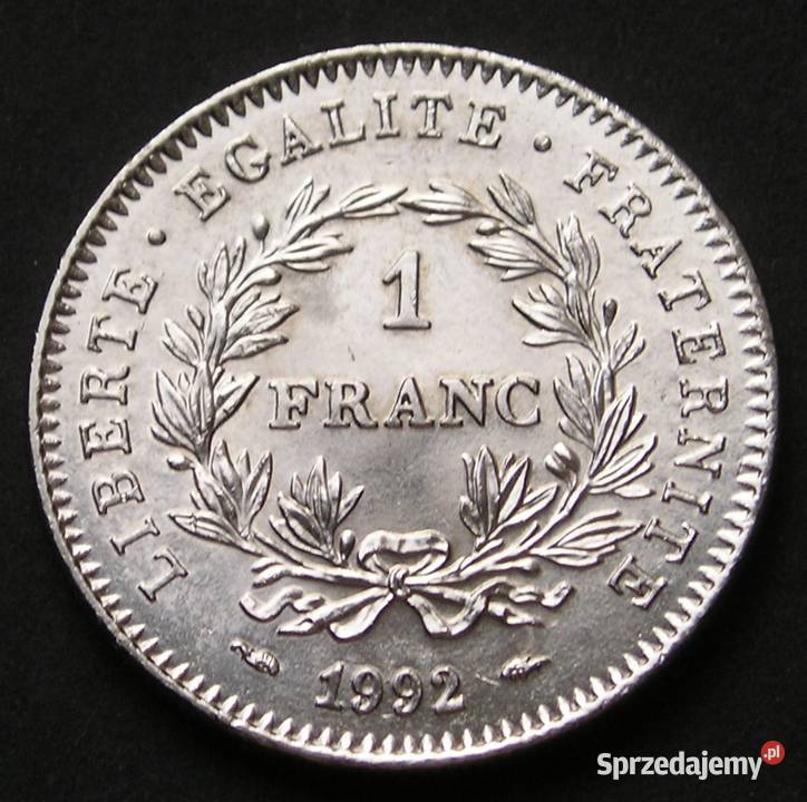 FRANCJA 1 FRANK 1992 STAN MENNICZY