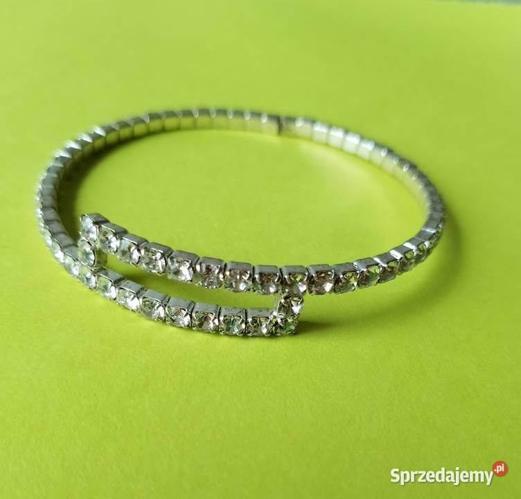 BRANSOLETKA z kryształkami rozchylana średnica 6 wielkopolskie Złotniki