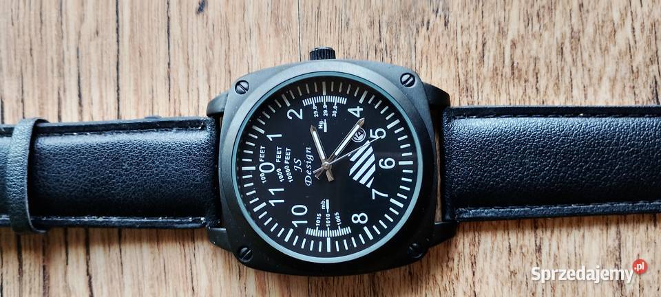 Zegarek JS Design Cockpit Styl Lotniczy Nowa Męskie Wąbrzeźno