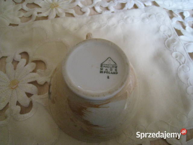 Filiżanka porcelanowa z okresu PRL Ćmielów Filiżanki i spodki Częstochowa