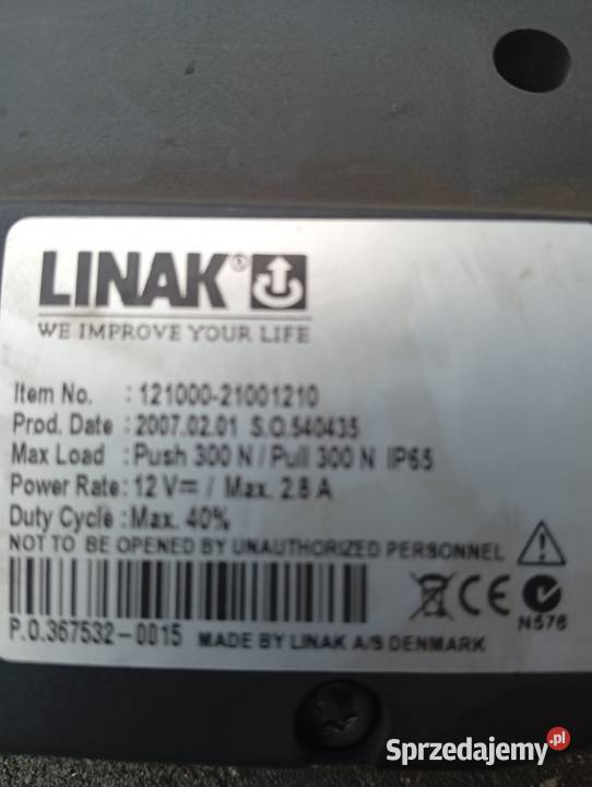 Siłownik elektryczny linak lubelskie Radawiec Duży