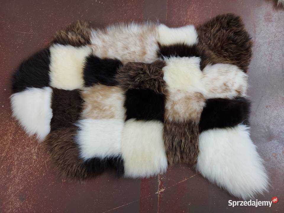 Skóra Owcza Naturalna Kratka Szachownica