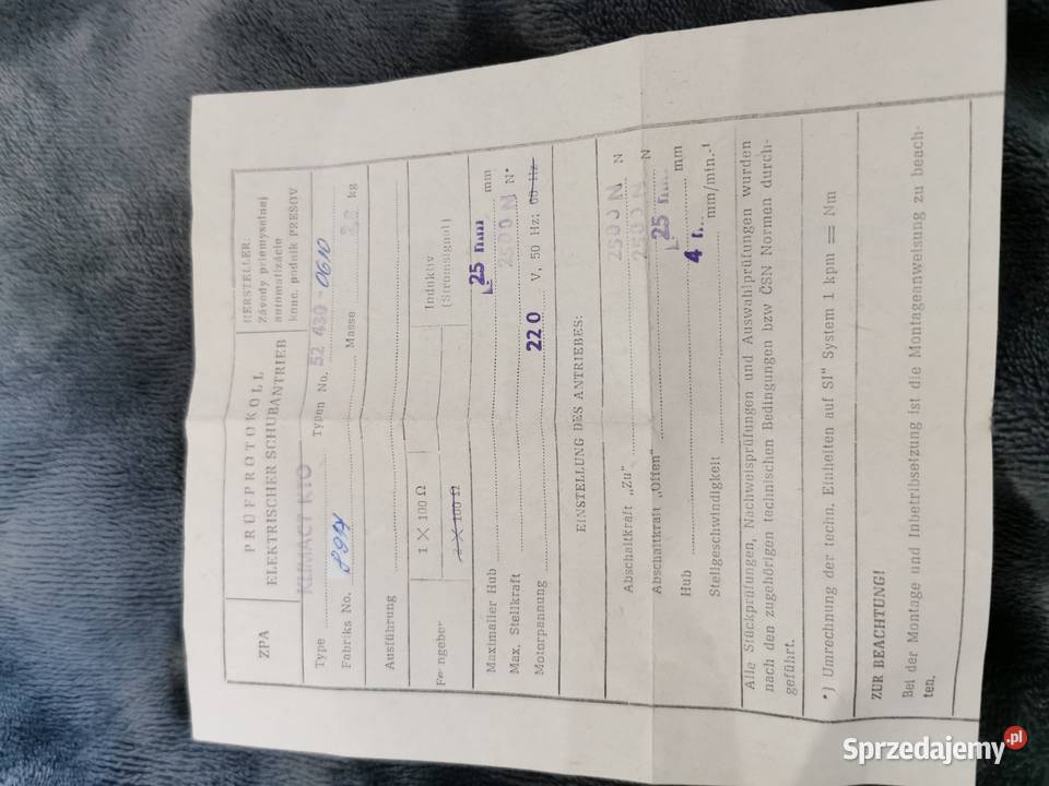 Siłownik liniowy elektryczny Klimact KTO 220v Elektryka i akcesoria Poznań