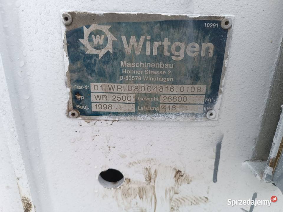 Stabilizator gruntu Wirtgen WR2500 pełny VAT sprzedam