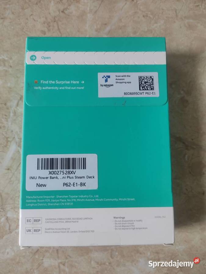 INIU Power Bank 20000 mAh 65W USBC Podwilk sprzedam