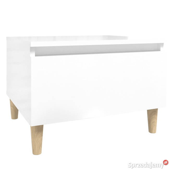 Stoliki boczne 2 wysoki połysk białe 50x46x35 mazowieckie