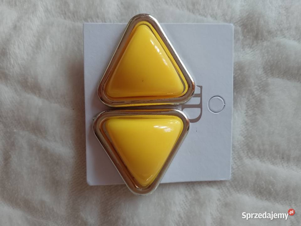 Duże żółte kolczyki z Londynu NOWE Kraków