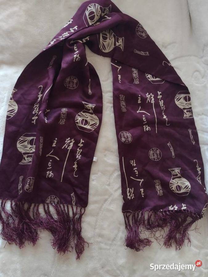 Jedwabny szal wieczorowy z Dubaju szalik100