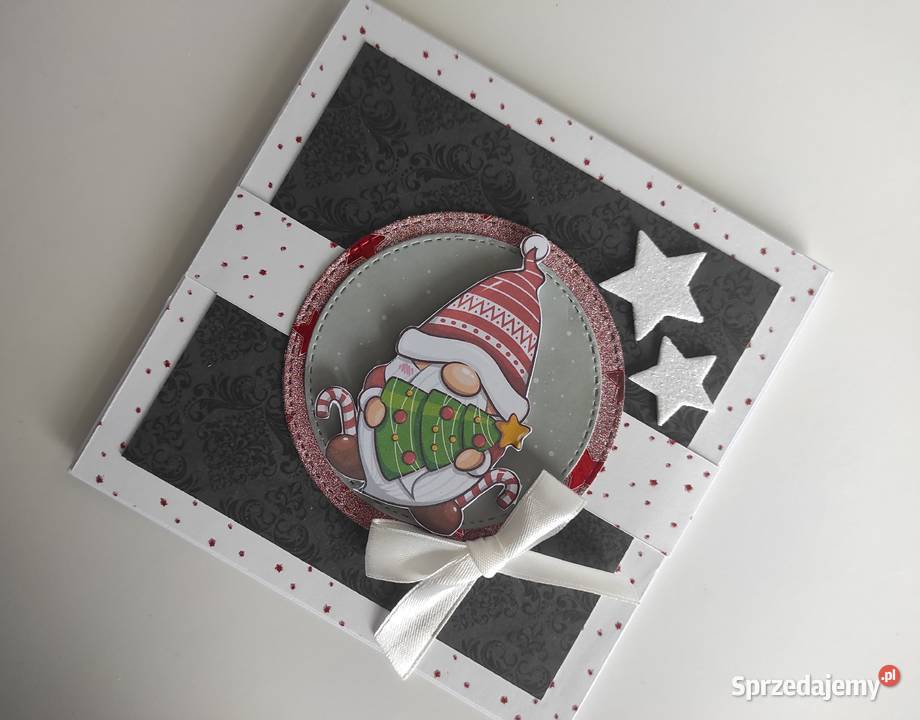 Kartka ręcznie robiona świąteczna Boże łódzkie Łódź