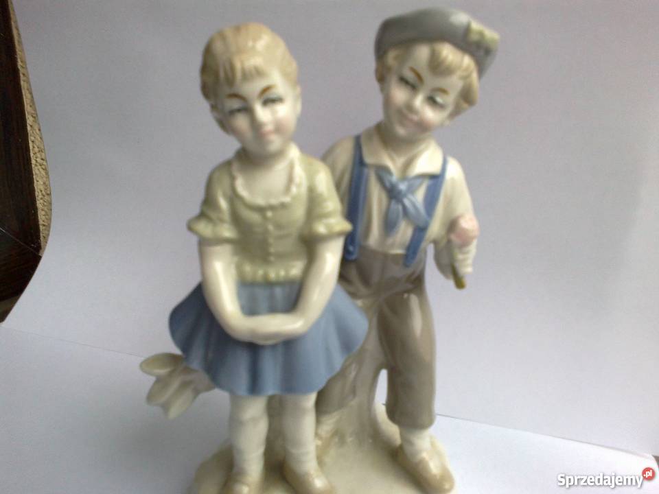 Figurka z porcelany szkliwnej Saksonia i Aleksandrów Łódzki