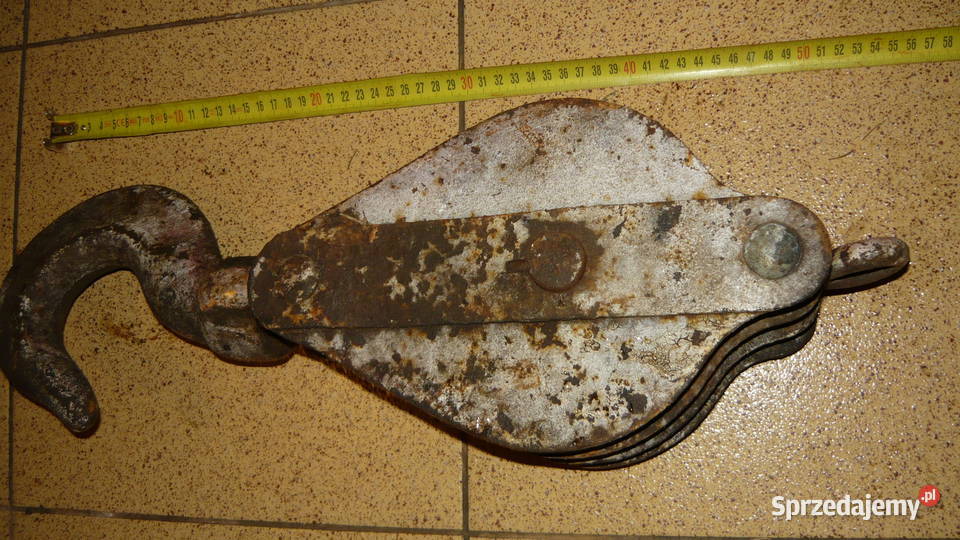 Zblocze hakowe bloczek krążek budowlany linowy