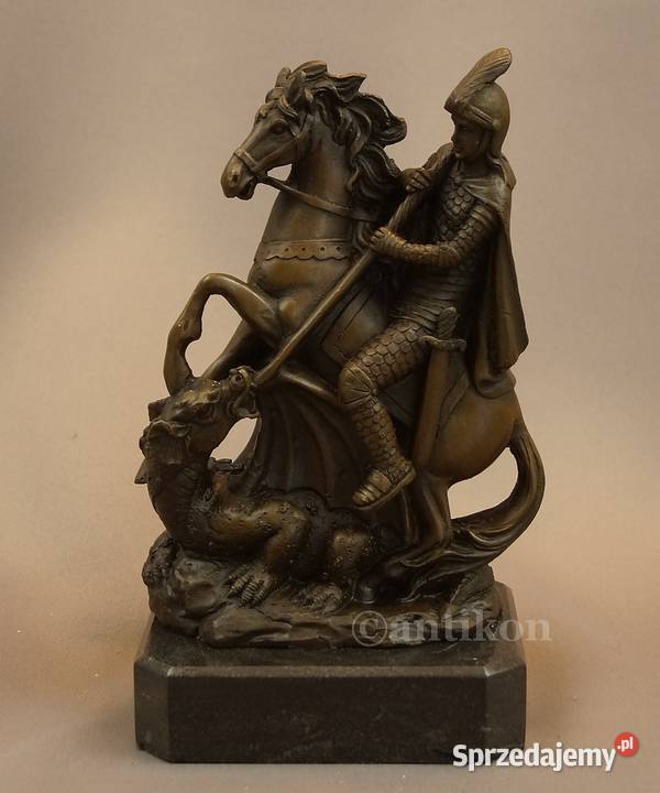 Święty Jerzy figurka z brązu Gdańsk
