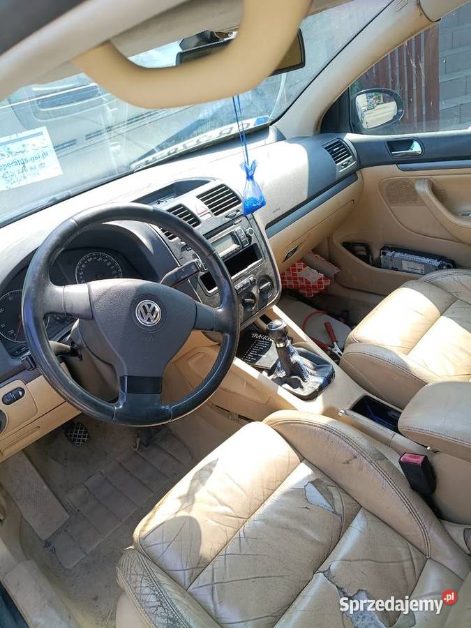 Golf V 19tdi Wnętrze skóra beżowa śląskie Bielsko-Biała