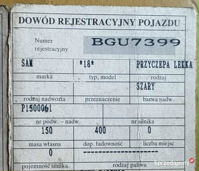 Przyczepka samochodowa towarowa rolnicza burtowe kujawsko-pomorskie Janowiec Wielkopolski sprzedam