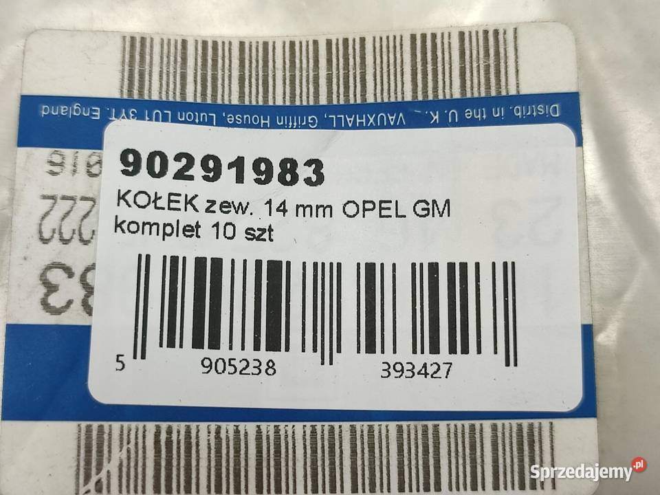 KOŁEK KLIPS TYLNEJ PÓŁKI 14mm 10 OPEL VECTRA A