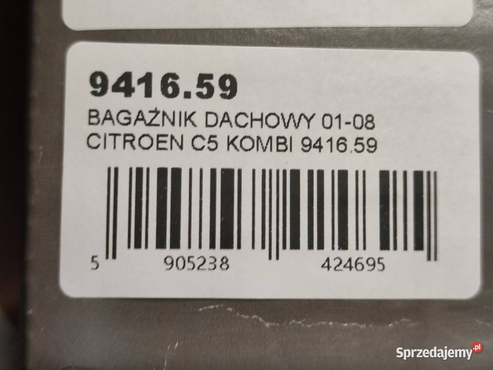 BAGAŻNIK DACHOWY CITROEN C5 KOMBI 20012008