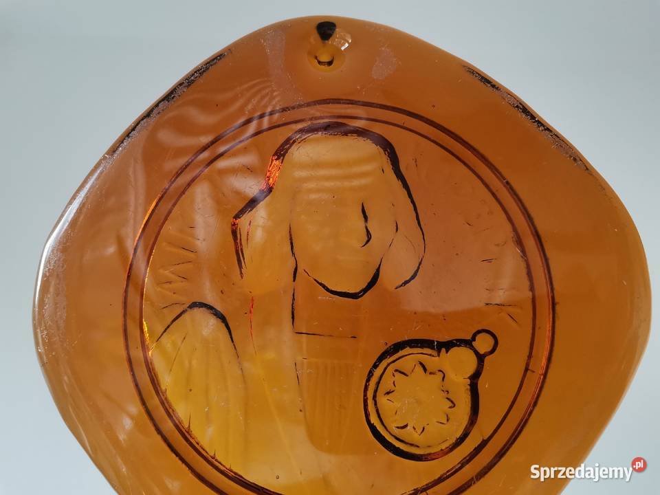 Stary szklany medalion klipa Mikołaj Kopernik śląskie