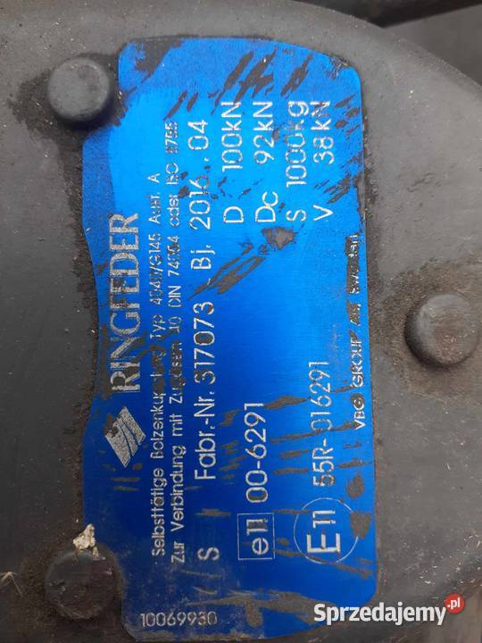 HAK ZACZEP SPRZĘG RINGFEDER FI 40 4040G150 ciężarowe podkarpackie Dębica