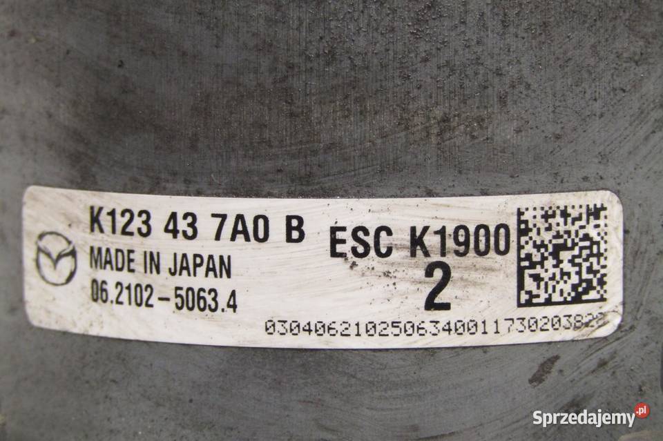 POMPA ABS 22 D MAZDA CX5 CX5 II KF K123437A0B lubelskie