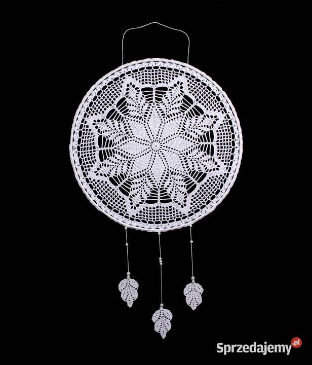 Zawieszka ozdoba na okno szydełkowa 36 Z193 biały
