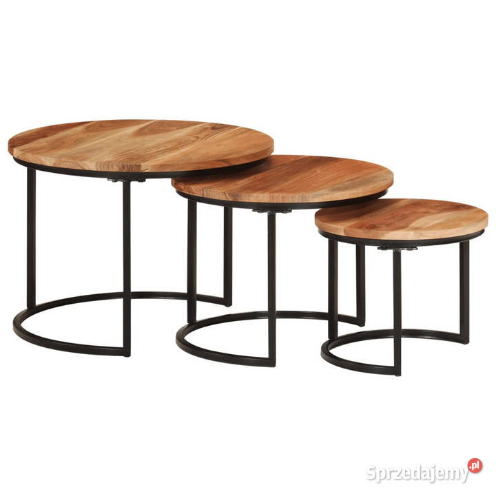 Stoliki wsuwane pod siebie 3 lite drewno mazowieckie Warszawa