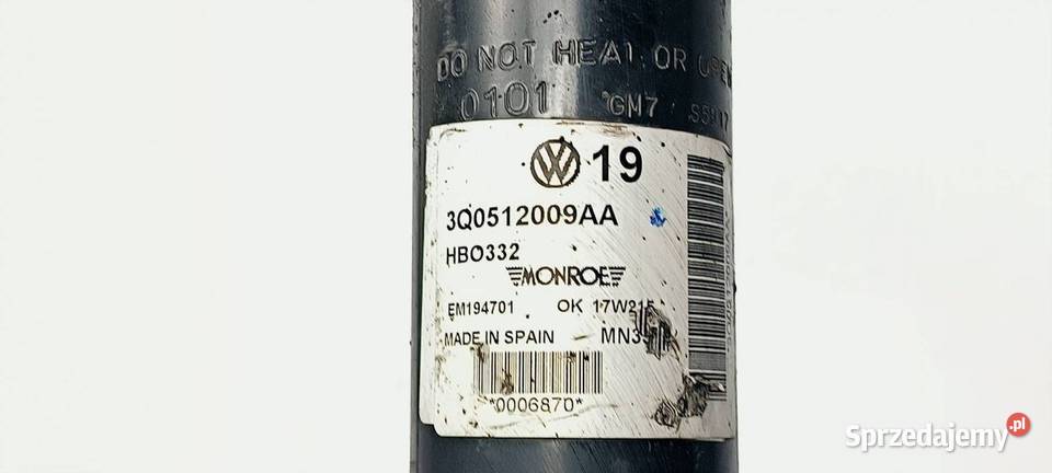 AMORTYZATOR LEWY TYŁ VOLKSWAGEN PASSAT B8 osobowe Lipno sprzedam