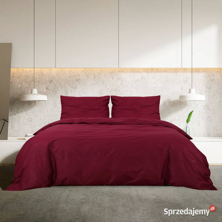 Zestaw pościeli bordowy 260x220 bawełna WM136189 mazowieckie Warszawa