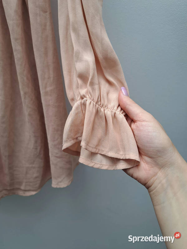 Pudrowa sukienka hiszpanka NLY Trend Rozmiar S Spódnice i sukienki pomorskie Trąbki Wielkie sprzedam
